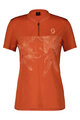 SCOTT Cyklistický dres s krátkym rukávom - TRAIL FLOW ZIP SS W - oranžová
