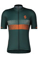 SCOTT Cyklistický dres s krátkym rukávom - TEAM 10 - zelená/oranžová