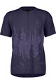 SCOTT Cyklistický dres s krátkym rukávom - TRAIL FLOW ZIP SS - modrá