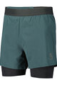 SCOTT Cyklistické nohavice krátke bez trakov - HYBRID ENDURANCE TECH - zelená/čierna