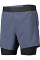 SCOTT Cyklistické nohavice krátke bez trakov - HYBRID ENDURANCE TECH - modrá/čierna