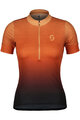 SCOTT Cyklistický dres s krátkym rukávom - ENDURANCE 15 - oranžová/čierna