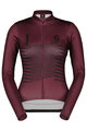 SCOTT Cyklistický dres s dlhým rukávom zimný - TEAM WARM GRAPHICS - bordová