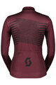 SCOTT Cyklistický dres s dlhým rukávom zimný - TEAM WARM GRAPHICS - bordová