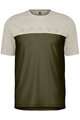 SCOTT Cyklistické tričko s krátkym rukávom - DEFINED MERINO SS - ivory/zelená