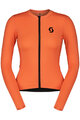 SCOTT Cyklistický dres s dlhým rukávom zimný - TRAINING - oranžová