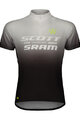 SCOTT Cyklistický dres s krátkym rukávom - SCOTT-SRAM PRO - čierna/biela