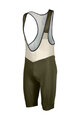 SCOTT Cyklistické nohavice krátke s trakmi - BIB RC TEAM ++ - zelená/šedá