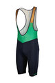 SCOTT Cyklistické nohavice krátke s trakmi - BIB RC TEAM ++ - modrá/zelená/hnedá