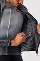 CASTELLI Cyklistická vetruodolná bunda - ARIA SHELL - šedá