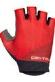 CASTELLI Cyklistické rukavice krátkoprsté - ROUBAIX GEL 2W - červená