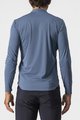 CASTELLI Cyklistické tričko s dlhým rukávom - TECH 2 HENLEY - modrá