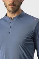 CASTELLI Cyklistické tričko s dlhým rukávom - TECH 2 HENLEY - modrá