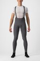 CASTELLI Cyklistické nohavice dlhé s trakmi - FREE AERO RC - šedá