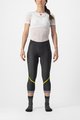 CASTELLI Cyklistické nohavice 3/4 bez trakov - VELOCISSIMA THERMAL - čierna/svetlo zelená