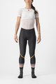 CASTELLI Cyklistické nohavice 3/4 bez trakov - VELOCISSIMA THERMAL - čierna/oranžová