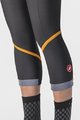 CASTELLI Cyklistické nohavice 3/4 bez trakov - VELOCISSIMA THERMAL - čierna/oranžová