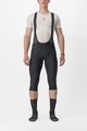 CASTELLI Cyklistické nohavice 3/4 s trakmi - ENTRATA 2 - čierna