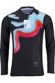 KENNY Cyklistický dres s dlhým rukávom letný - CHARGER 24 - ružová/modrá/čierna