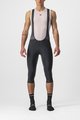 CASTELLI Cyklistické nohavice 3/4 s trakmi - ENTRATA - čierna