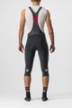 CASTELLI Cyklistické nohavice 3/4 s trakmi - ENTRATA - čierna