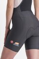 CASTELLI Cyklistické nohavice krátke s trakmi - PRIMA - šedá/oranžová