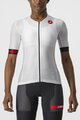 CASTELLI Cyklistický dres s krátkym rukávom - FREE SPEED 2W RACE - biela/čierna
