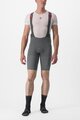 CASTELLI Cyklistické nohavice krátke s trakmi - PREMIO BLACK - šedá