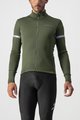 CASTELLI Cyklistický dres s dlhým rukávom zimný - FONDO - zelená