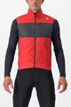 CASTELLI Cyklistická vesta - UNLIMITED PUFFY - červená/šedá