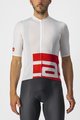 CASTELLI Cyklistický dres s krátkym rukávom - DOWNTOWN - biela/červená