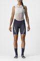 CASTELLI Cyklistické nohavice krátke bez trakov - VELOCISSIMA 3 - modrá/strieborná