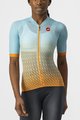 CASTELLI Cyklistický dres s krátkym rukávom - CLIMBER&#039;S 2.0 W - svetlo modrá/oranžová