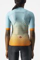 CASTELLI Cyklistický dres s krátkym rukávom - CLIMBER&#039;S 2.0 W - svetlo modrá/oranžová