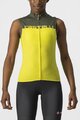 CASTELLI Cyklistický dres bez rukávov - VELOCISSIMA - žltá/zelená