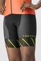 CASTELLI Cyklistické nohavice krátke bez trakov - FREE W TRI - čierna/svetlo zelená