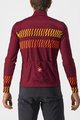 CASTELLI Cyklistický dres s dlhým rukávom letný - UNLIMITED THERMAL - bordová