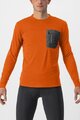 CASTELLI Cyklistický dres s dlhým rukávom zimný - UNLIMITED MERINO - oranžová