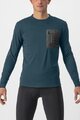CASTELLI Cyklistický dres s dlhým rukávom zimný - UNLIMITED MERINO - modrá/zelená