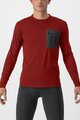 CASTELLI Cyklistický dres s dlhým rukávom zimný - UNLIMITED MERINO - červená