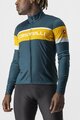 CASTELLI Cyklistický dres s dlhým rukávom zimný - PASSISTA - zelená/modrá/žltá
