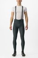 CASTELLI Cyklistické nohavice dlhé s trakmi - FREE AERO RC - zelená