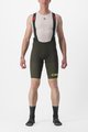 CASTELLI Cyklistické nohavice krátke s trakmi - PREMIO BLACK LTD EDITION - zelená/svetlo zelená