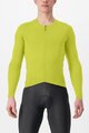 CASTELLI Cyklistický dres s dlhým rukávom zimný - FLY LS - žltá