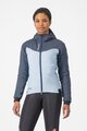 CASTELLI Cyklistická vetruodolná bunda - FLY THERMAL W - svetlo modrá
