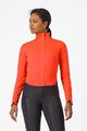 CASTELLI Cyklistická zateplená bunda - ALPHA DOPPIO ROS W - oranžová