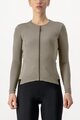 CASTELLI Cyklistický dres s dlhým rukávom zimný - FLY LS W - hnedá