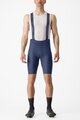 CASTELLI Cyklistické nohavice krátke s trakmi - ESPRESSO - modrá