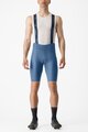 CASTELLI Cyklistické nohavice krátke s trakmi - ESPRESSO - modrá
