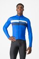 CASTELLI Cyklistický dres s dlhým rukávom zimný - LINEARE - modrá